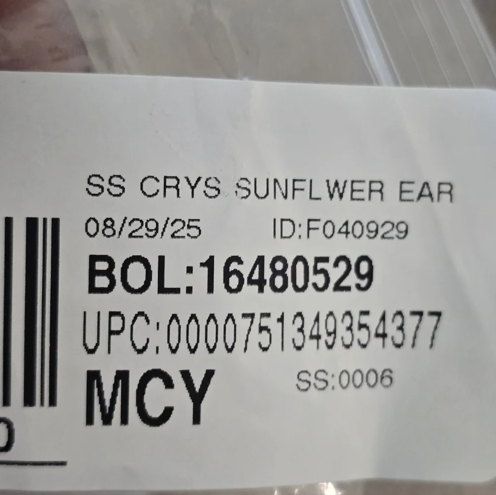 Macy's Purple Silver Floral Ring Sunflower Stud Earrings Set Size 6 New